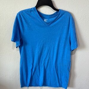 Men's Blue V-Neck T-Shirt